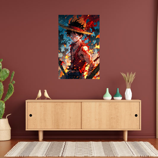 Flameborn Pirate - luffy - Vaulted Arts