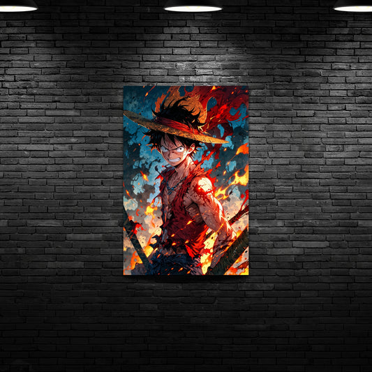 Flameborn Pirate - luffy - Vaulted Arts