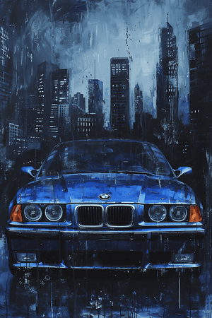 BMW E36 – Midnight Skyline - Vaulted Arts