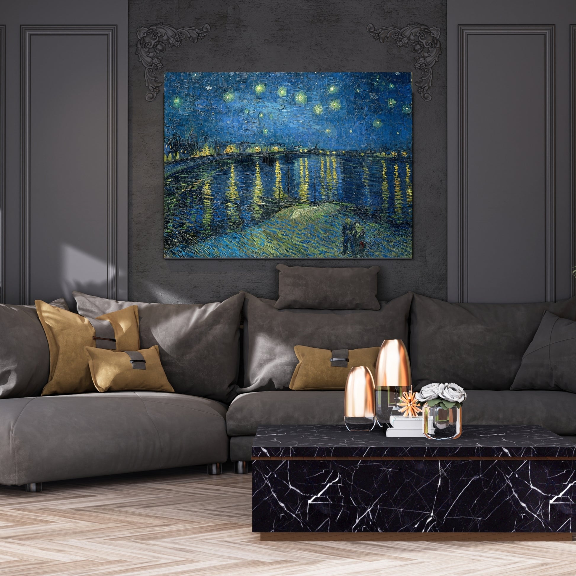 Starry Night Over the Rhone (Vincent van Gogh) - Vaulted Arts