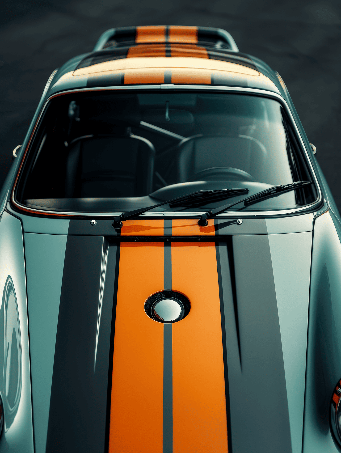 Classic Porsche 911 with racing stripes - Vaulted Arts