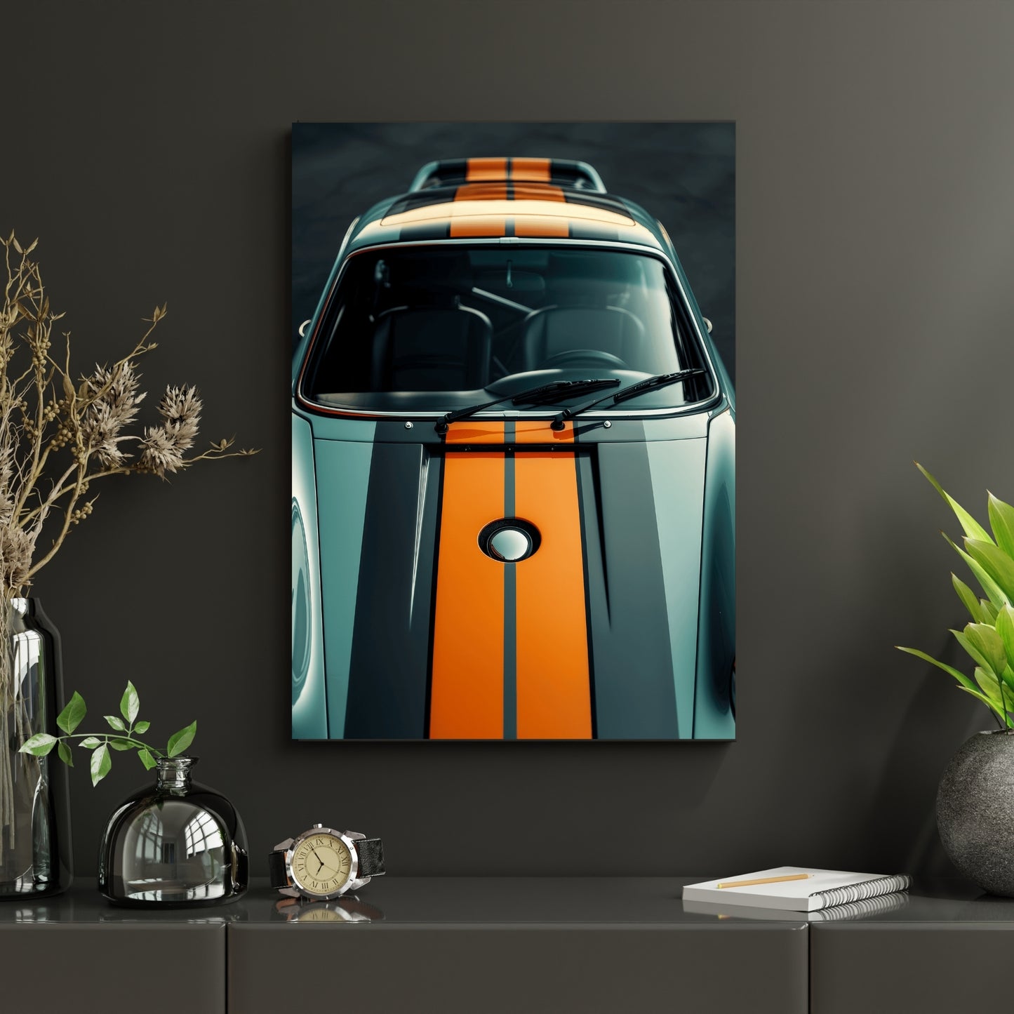 Classic Porsche 911 with racing stripes - Vaulted Arts